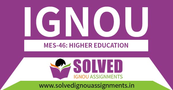 IGNOU MES 46 Solved Assignment